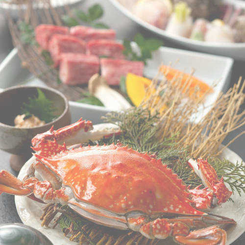 佐賀のレストランの蟹料理