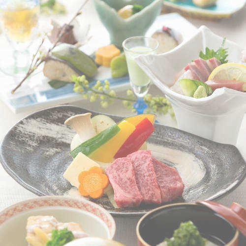 岡山のレストランの会席料理