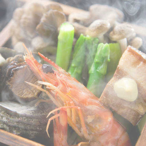 長崎のレストランの蒸し料理